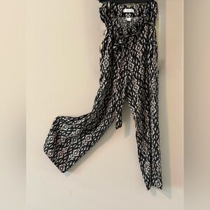 Wide leg pants black and white - Large